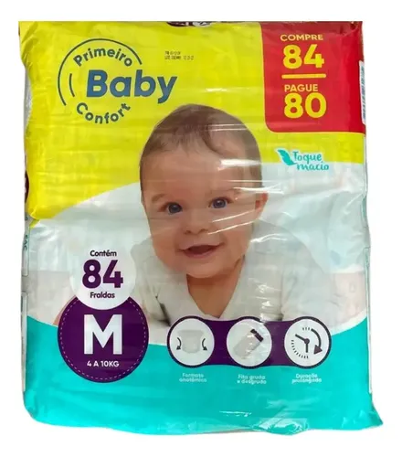 Fralda Infantil Primeiro Baby Confort Hiper