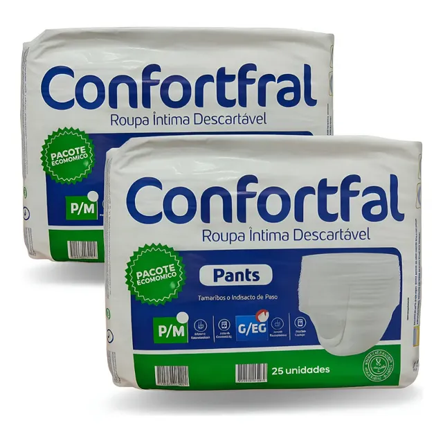 Fralda Confortfral Geriatrica Pants P/m Antivazamento 26 Un