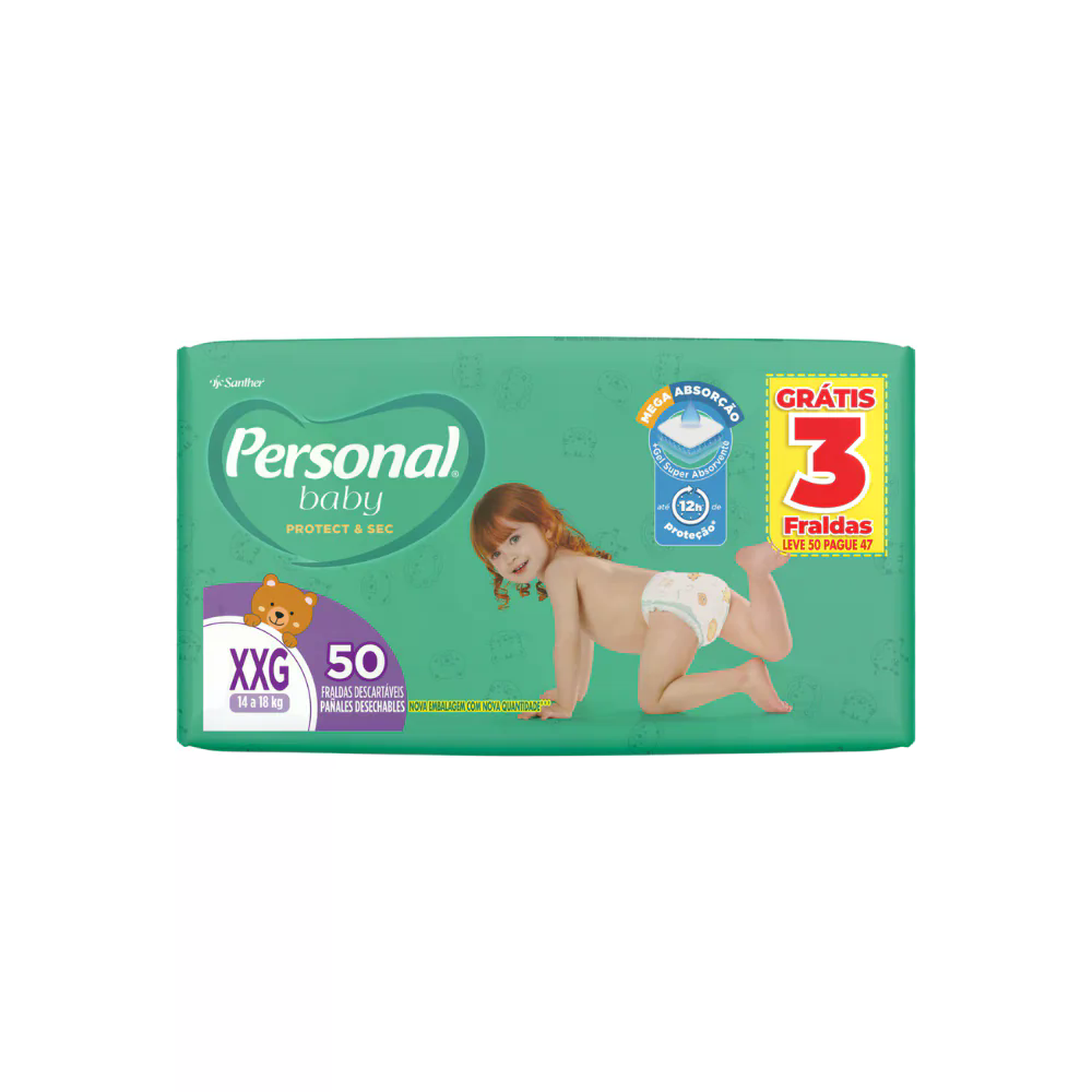 Fralda Infantil Personal Baby Protect & Sec Hiper