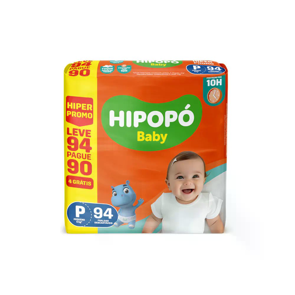 Fralda Infantil Hipopó Baby Hiper