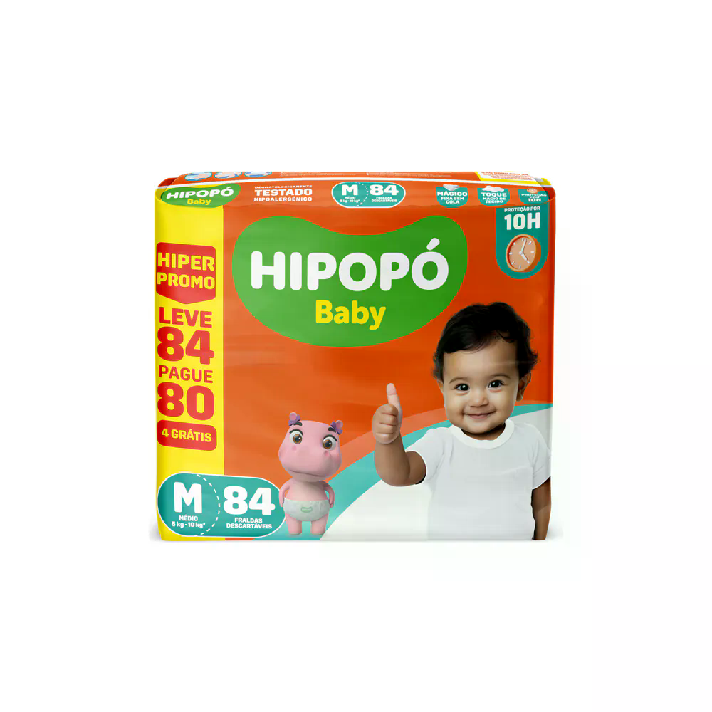 Fralda Infantil Hipopó Baby Hiper