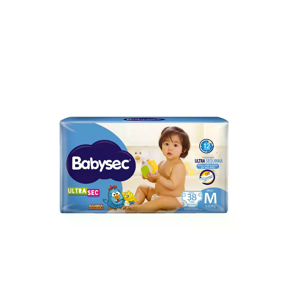 Fralda Infantil Babysec Galinha Pintadinha Mega