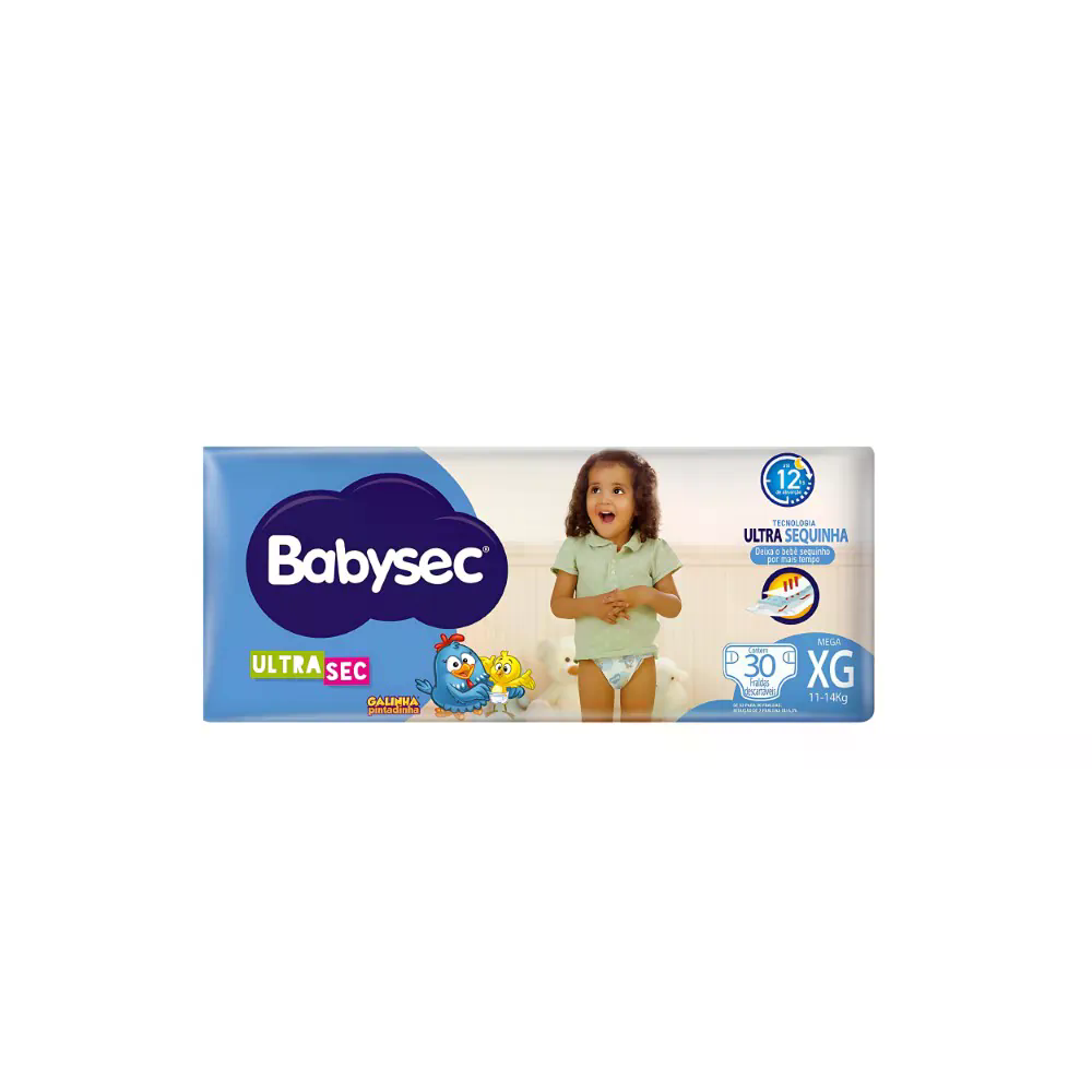 Fralda Infantil Babysec Galinha Pintadinha Mega