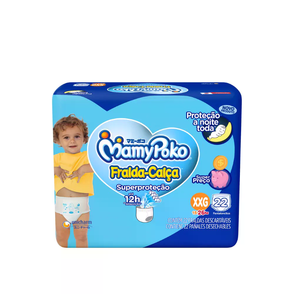 Fralda Calça Infantil MamyPoko Super Proteção Jumbo