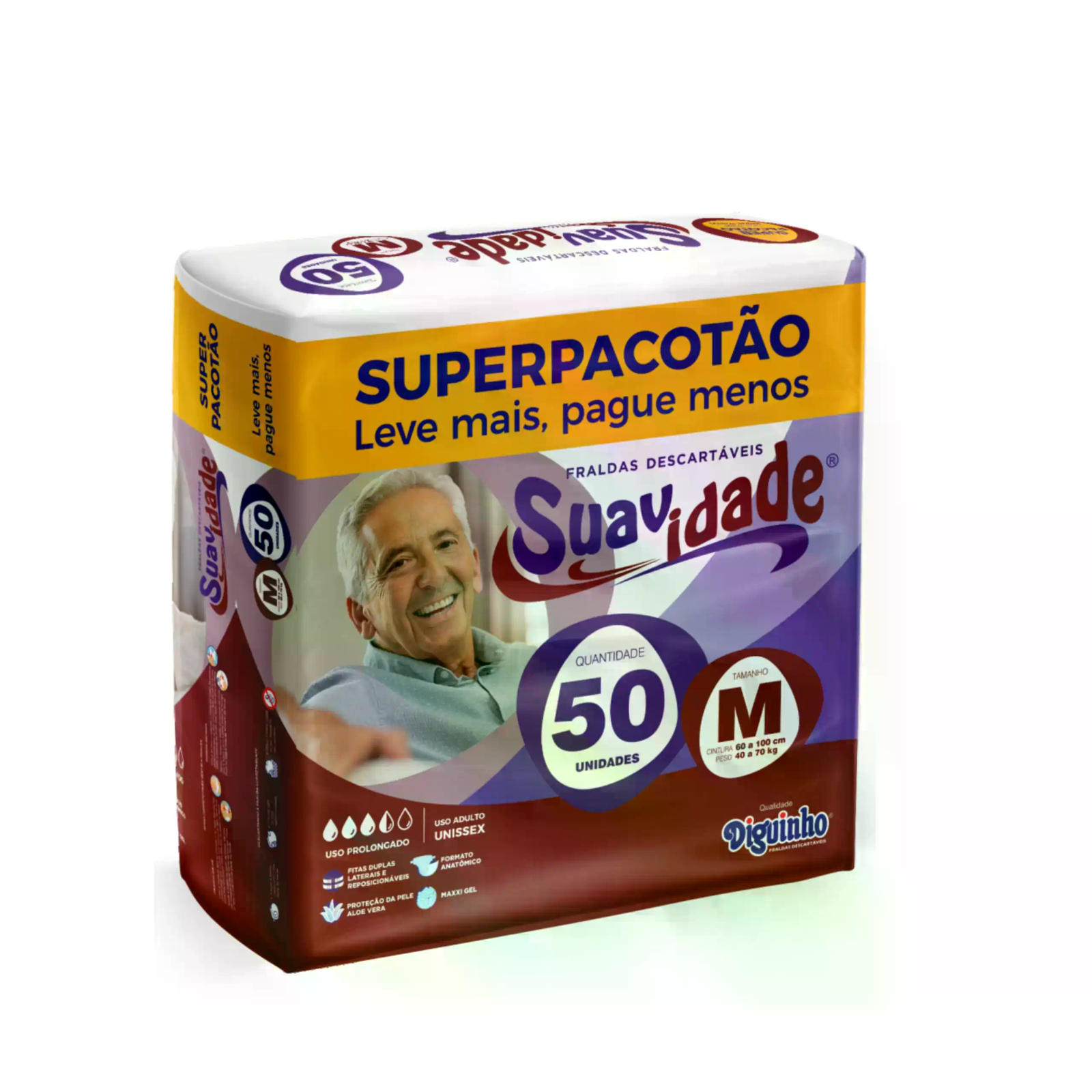 Fralda Adulto Suavidade Super Pacotão