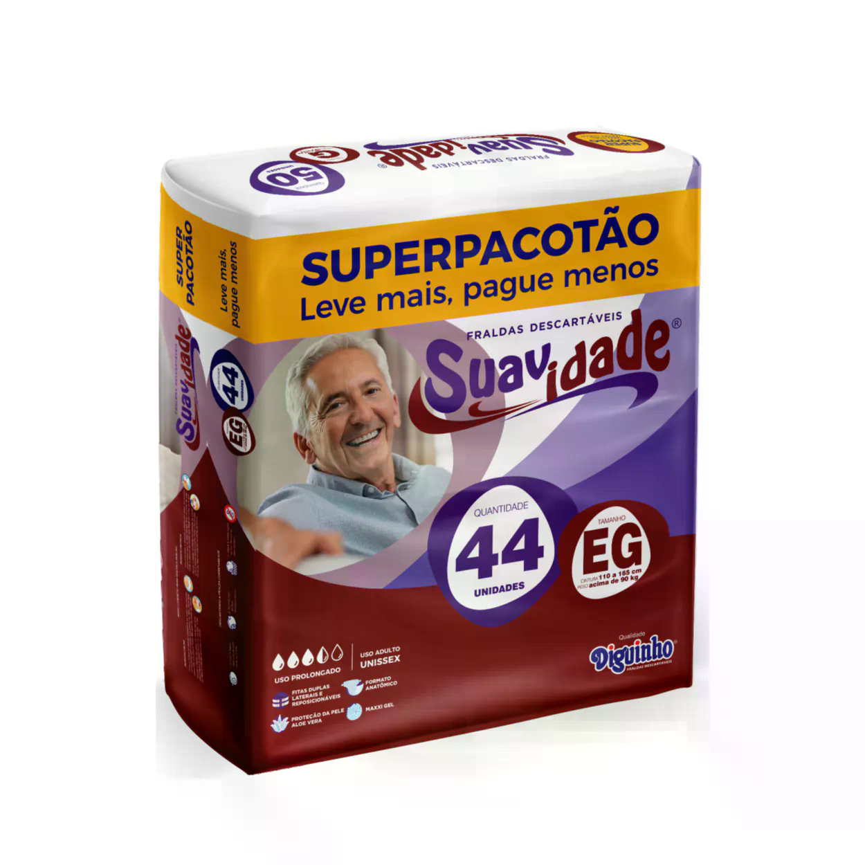 Fralda Adulto Suavidade Super Pacotão
