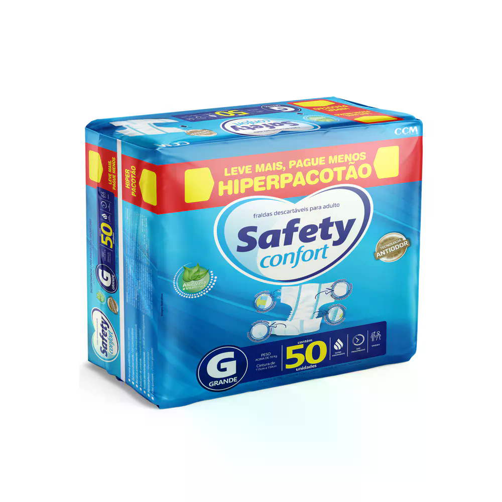 Fralda Adulto Safety Confort Hiper -